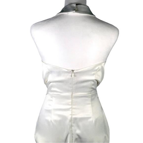NEW NWT Elliatt Camo Asymmetric Satin Cocktail Mini
Dress S Halter High Neck - Picture 8 of 12